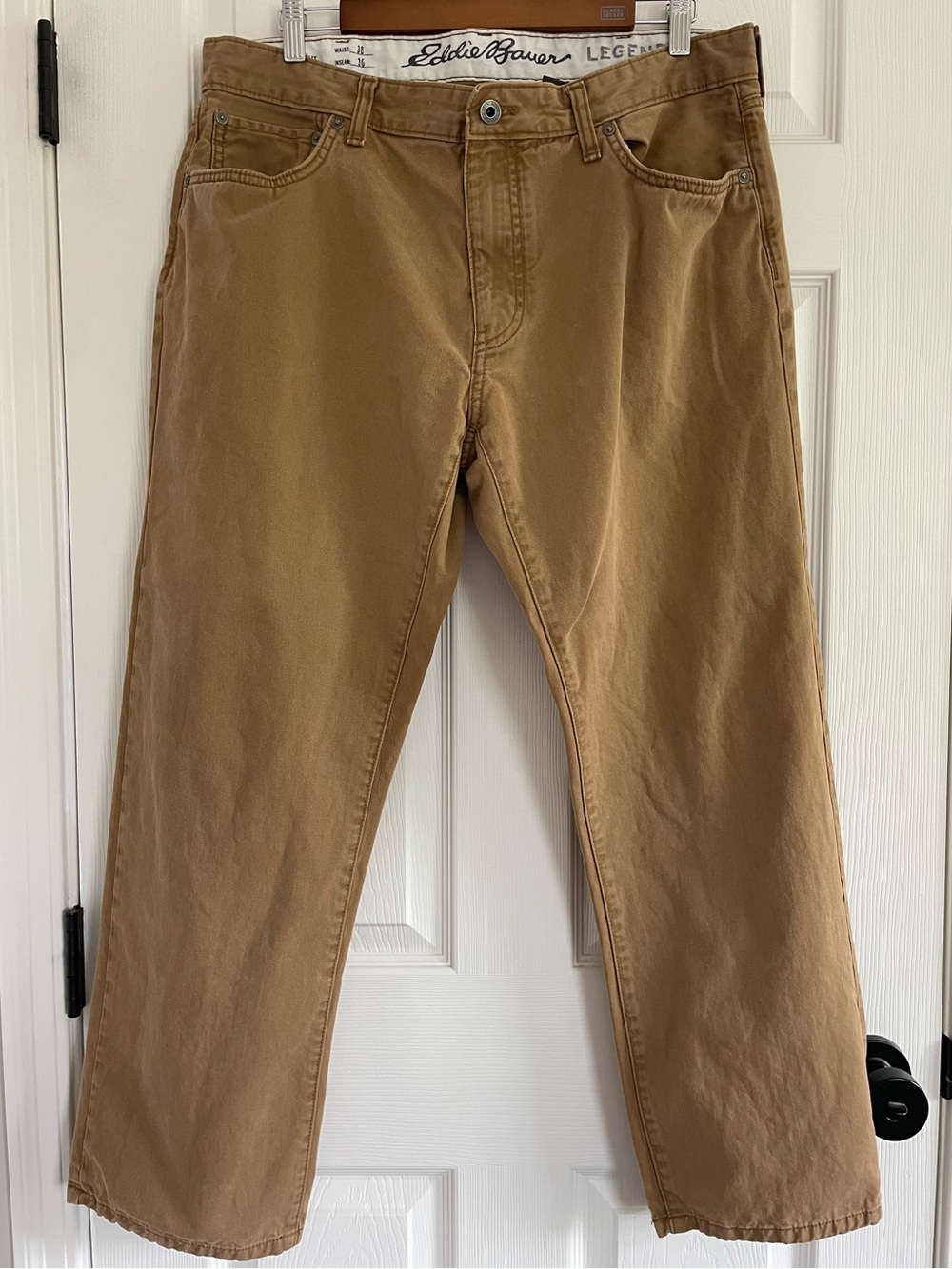 Eddie Bauer Men’s Tan Straight Leg Utility Pants 38x30 Workwear Utility Outdoors